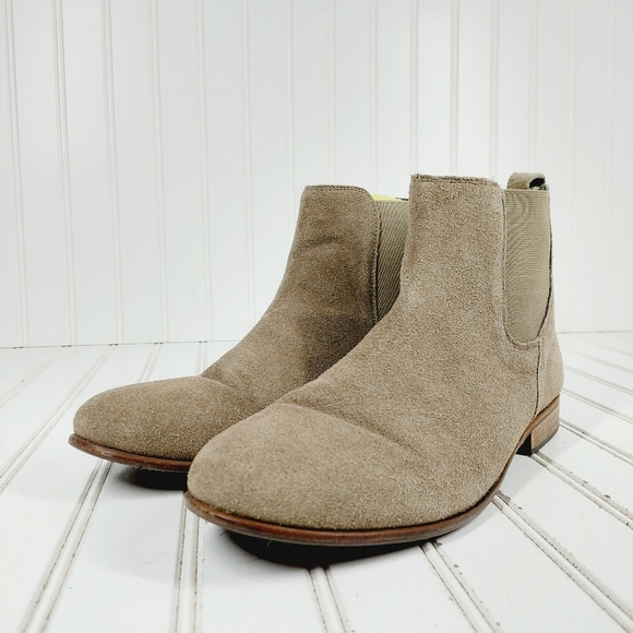 Urban Outfitters Tan Suede Stretch Pull On Ankle Boots K182 - Picture 2 of 11